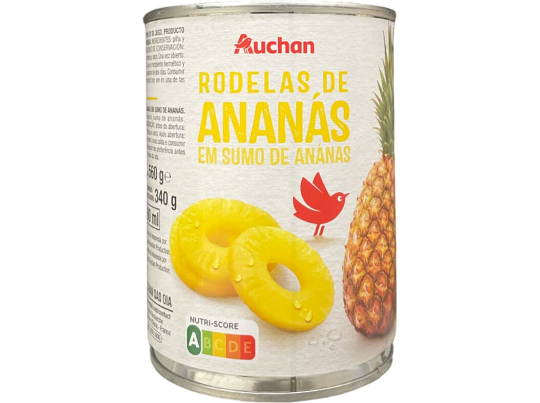 ANAN&Aacute;S RODELAS AUCHAN EM SUMO NATURAL (340) G 560 G