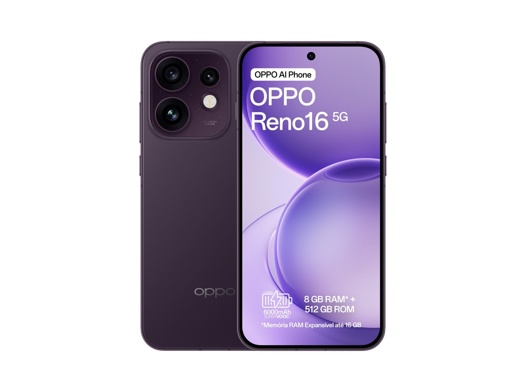 SMARTPHONE OPPO RENO16 5G PRETO 8/512GB