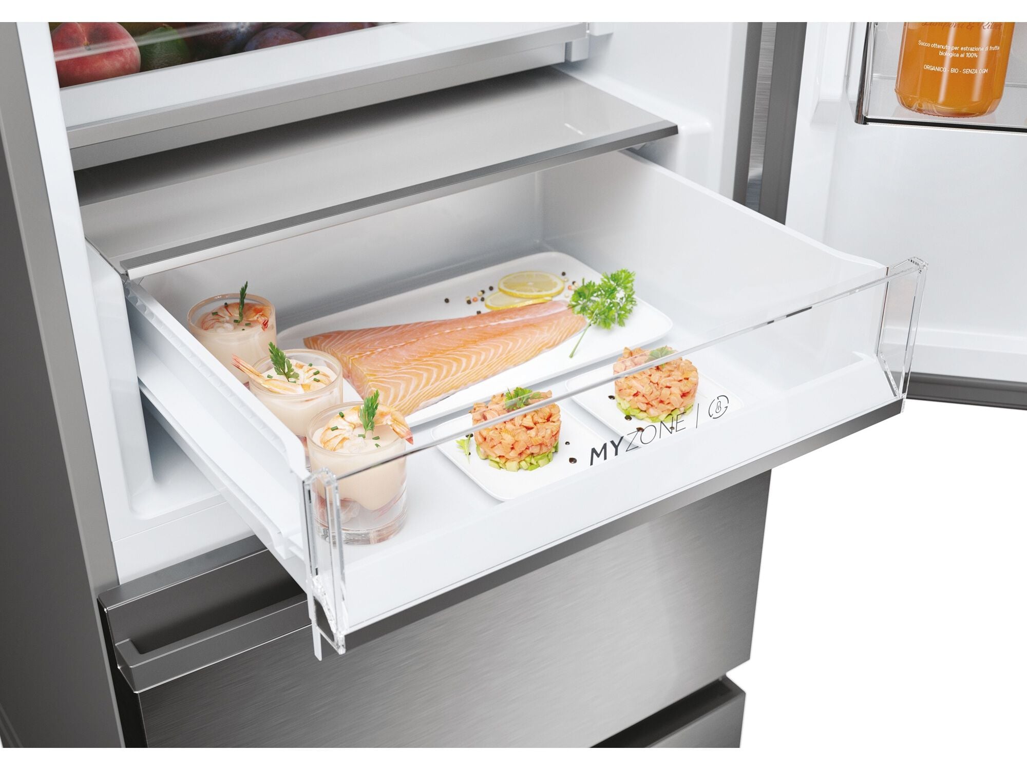 FRIGOR&Iacute;FICO COMBINADO 3 PORTAS HAIER HTW5620ENMG (NO FROST E 2.05CM 414L INOX) image number 15