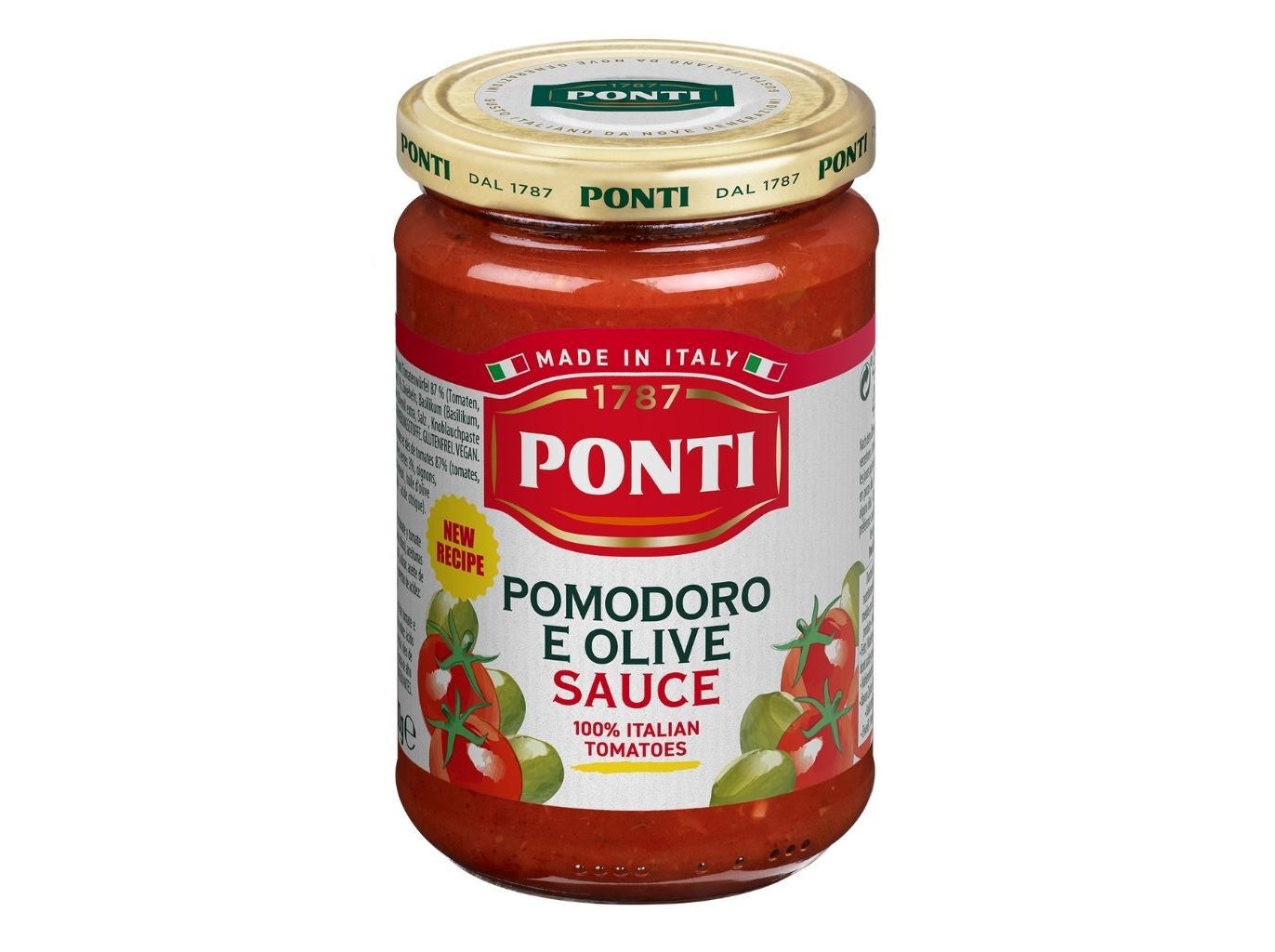 MOLHO PONTI TOMATE E AZEITONA 280G image number 0