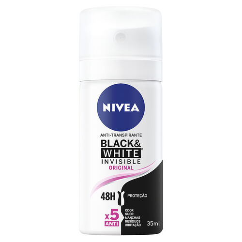 Desodorizante Spray Invisible Black & White Mini NIVEA 35 ml image number 0