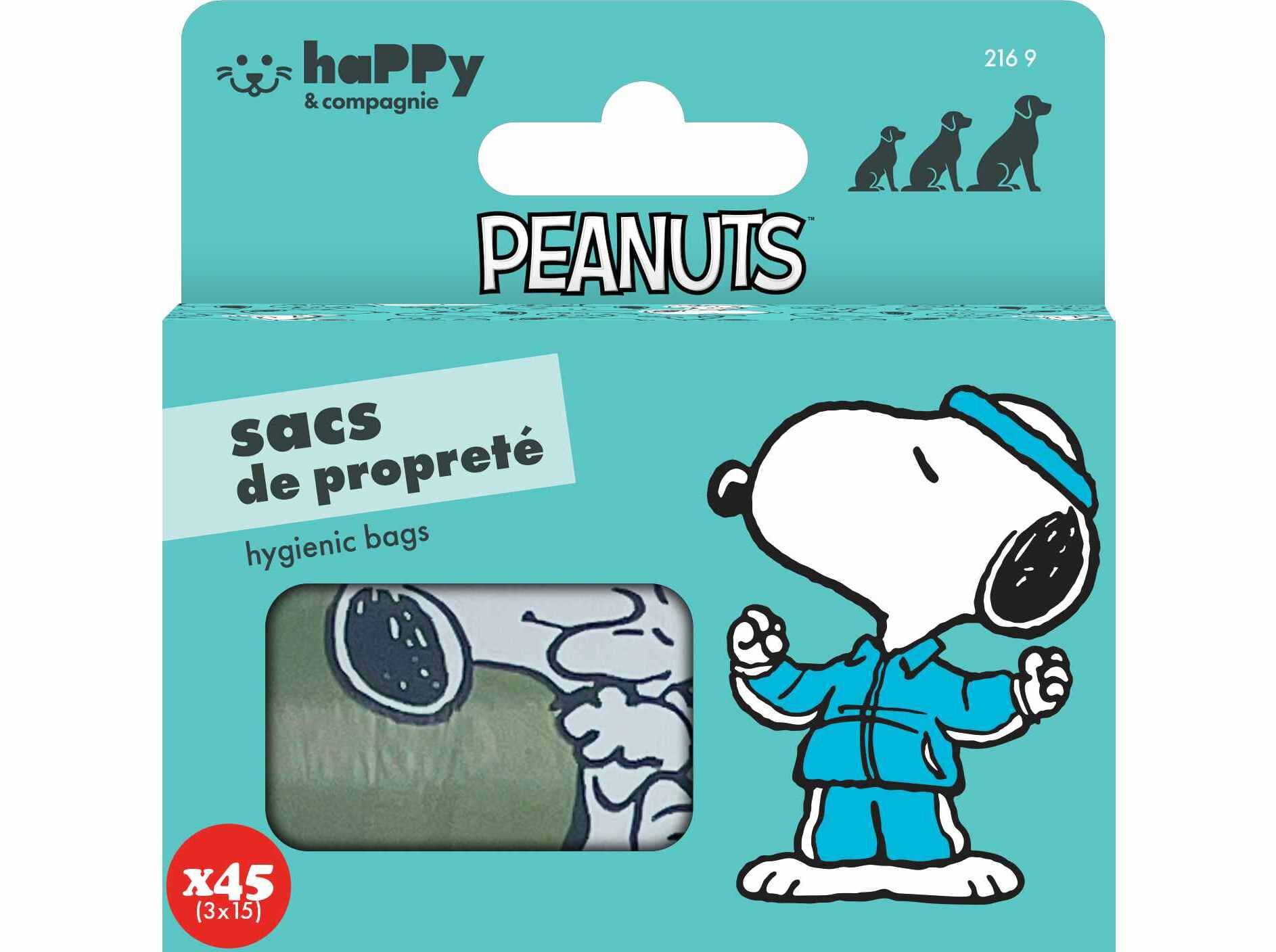 SACOS PARA DEJETOS SNOOPY 3X15 UNIDADES image number 1