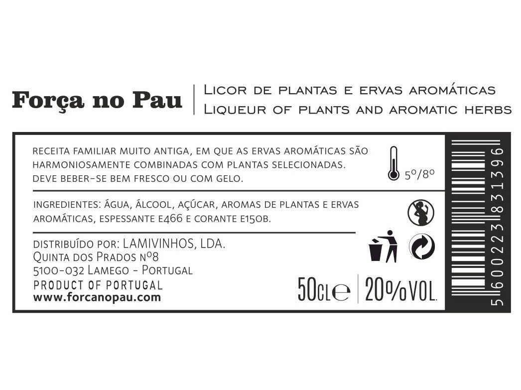 LICOR FOR&Ccedil;A NO PAU 0.50L image number 1