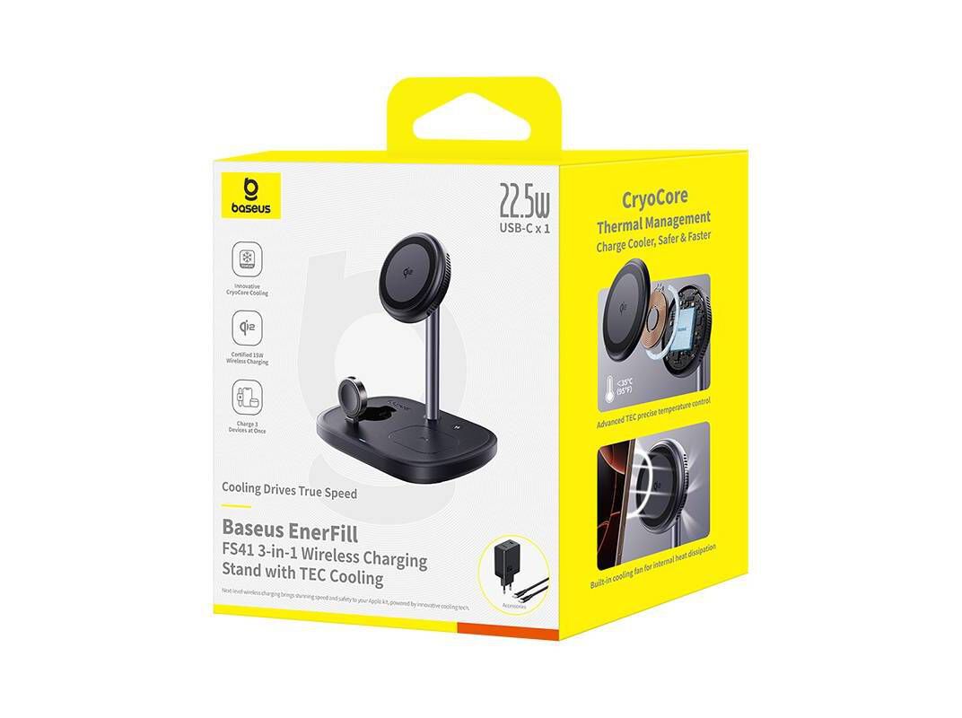CARREGADOR WIRELESS BASEUS ENERFILL FS41 3 EME 1 22.5W image number 5