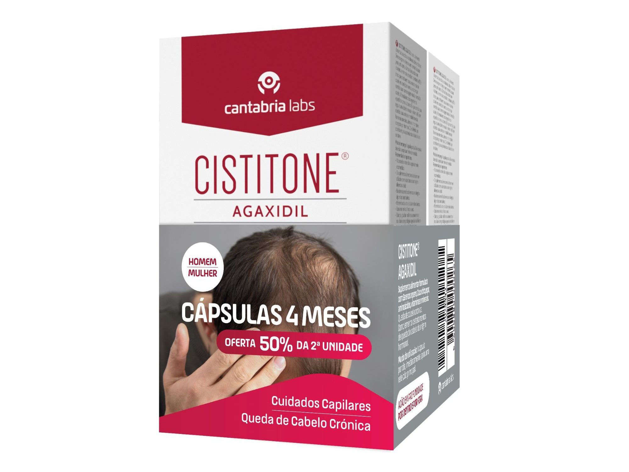 SUPLEMENTO ALIMENTAR CISTITONE AGAXIDIL 50% DESC 2&ordf; UN 2 X 60 image number 0