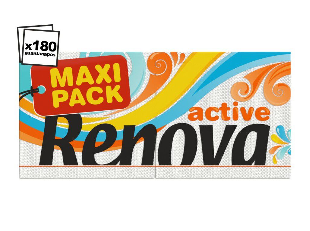 GUARDANAPOS RENOVA FOLHA SIMPLES BRANCOS 180 UNIDADES