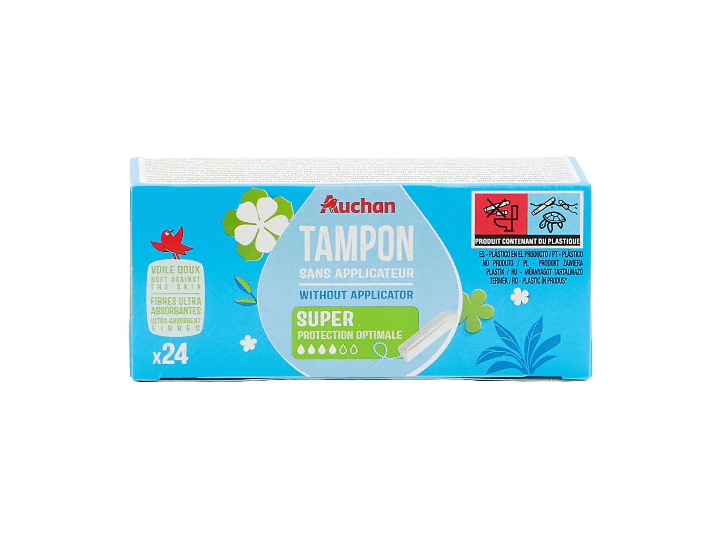 TAMP&Otilde;ES AUCHAN SUPER SEM APLICADOR 24UN