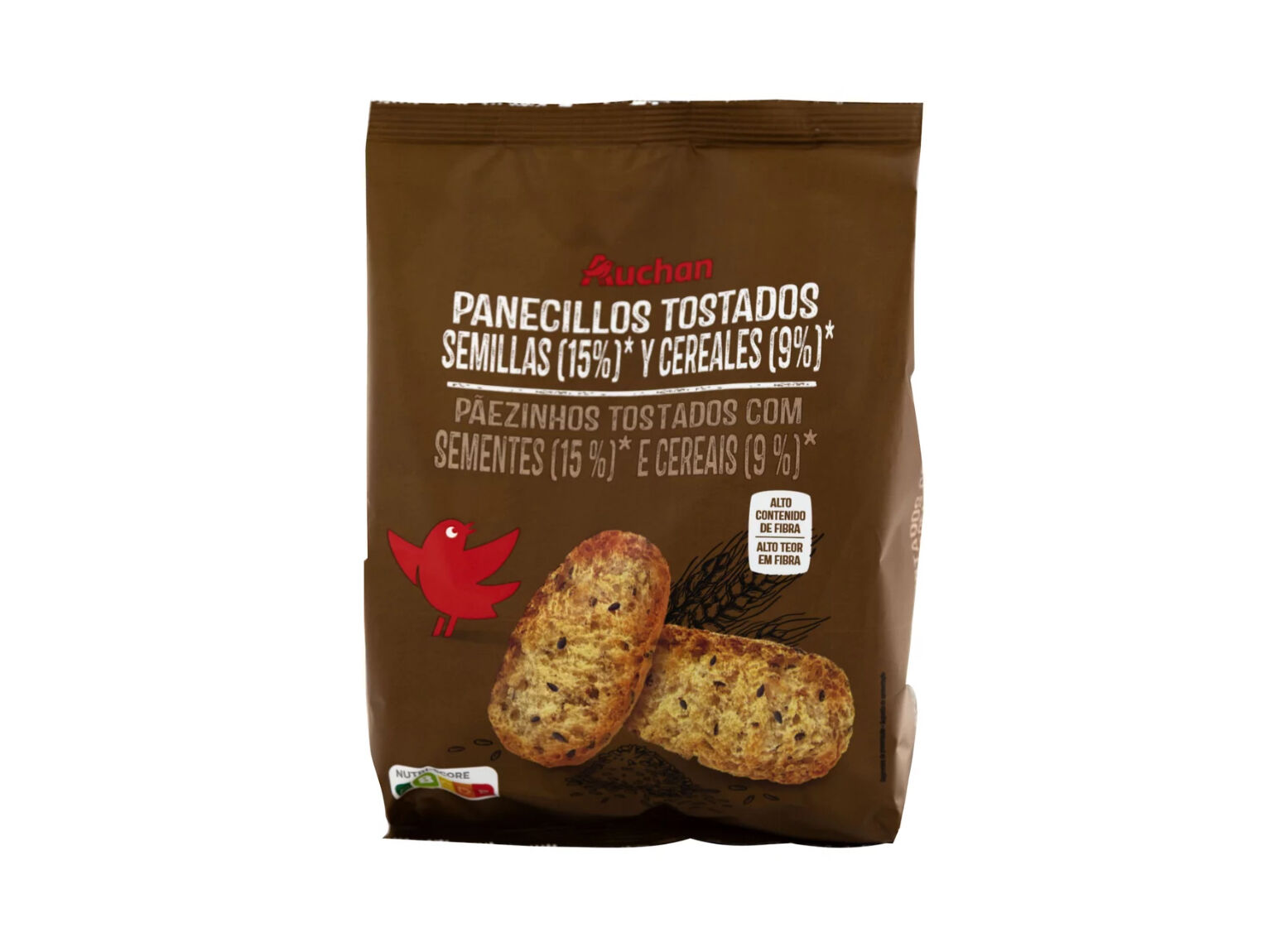 P&Atilde;EZINHOS AUCHAN TORRADO SEMENTES CEREAIS 200G image number 0