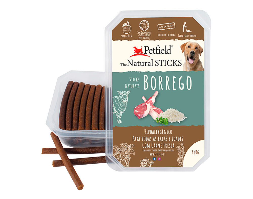 SNACK NATURAL PARA C&Atilde;O PETFIELD COM BORREGO 350G image number 0