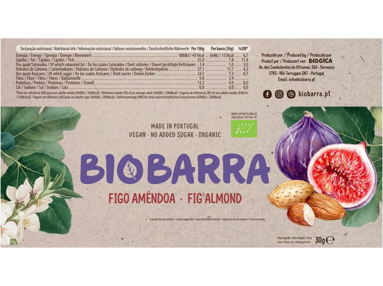 BARRA ENERG&Eacute;TICA BIOBARRA S/GL&Uacute;T FIGO AM&Ecirc;NDOA BIO (L) 30G image number 1