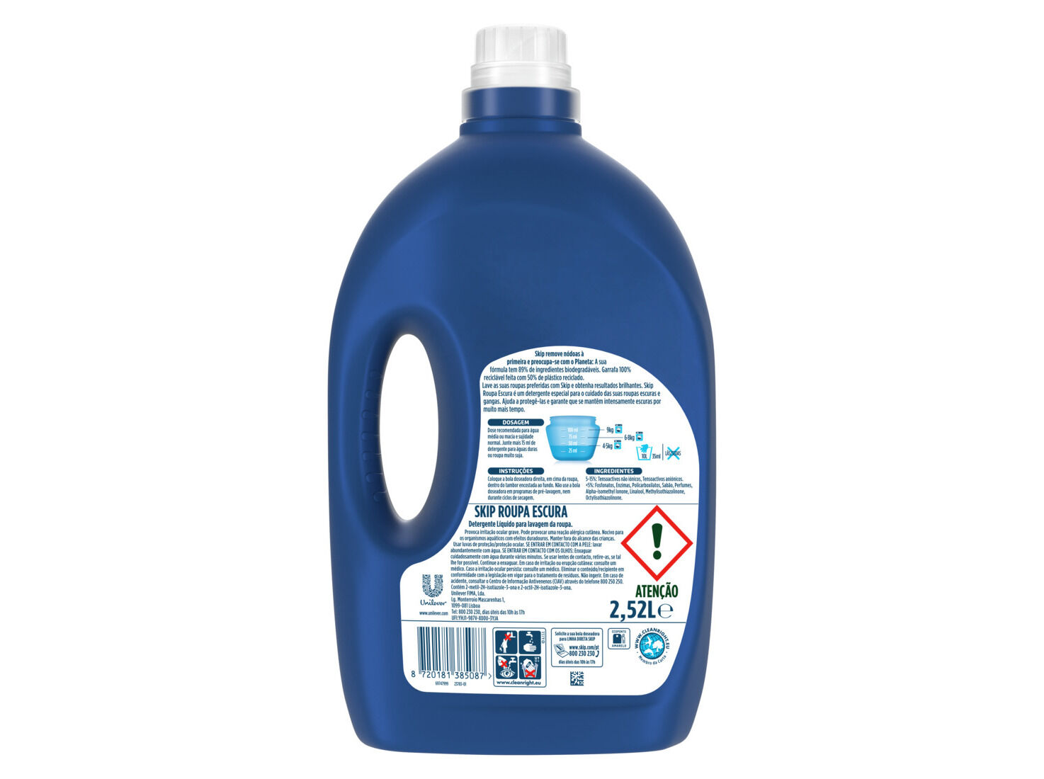 DETERGENTE ROUPA M&Aacute;QUINA L&Iacute;QUIDO SKIP ROUPA ESCURA 56D image number 1