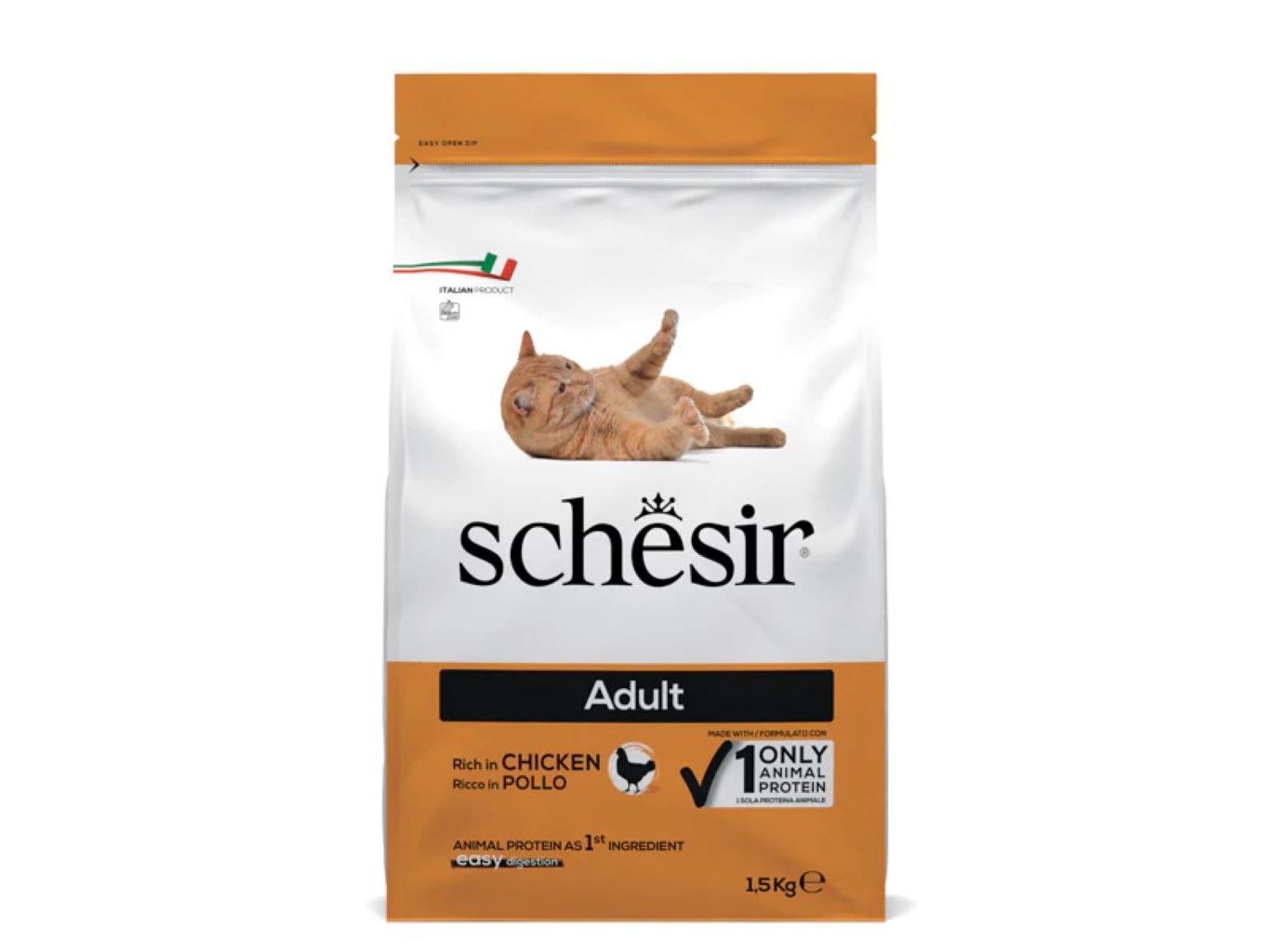 RA&Ccedil;&Atilde;O PARA GATO SCHESIR ADULTO FRANGO 1.5KG image number 0