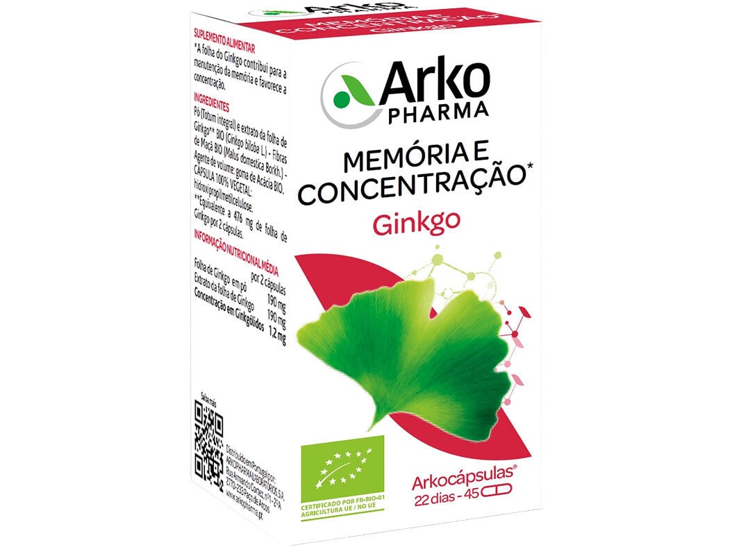 SUPLEMENTO ARKOPHARMA GINKGO 45 CAPSULAS image number 0