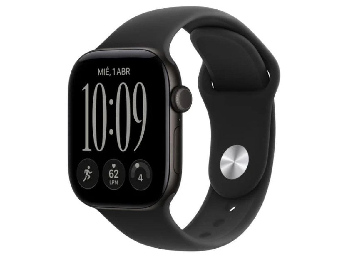 APPLE WATCH SERIES 12 46MM GPS BLACK ALUMINIO CASE COM SPORT BAND BLACK - M/L