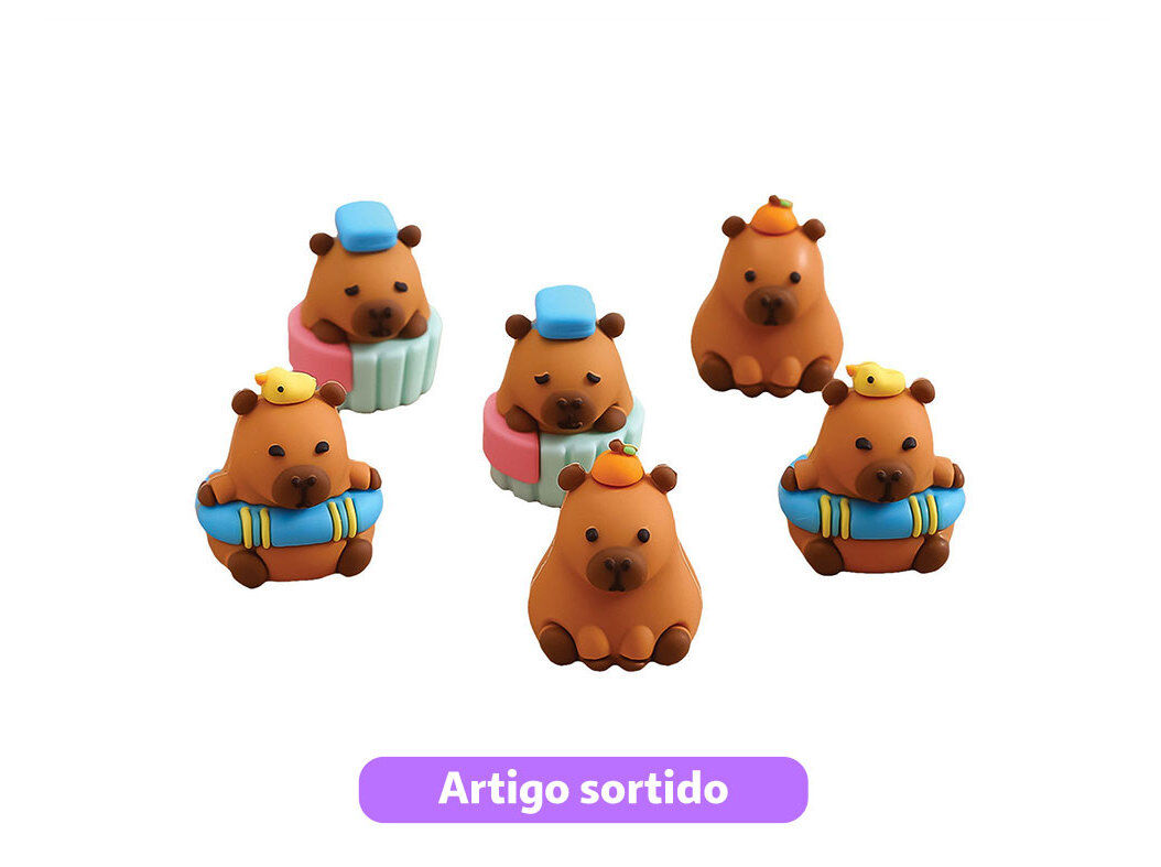 BORRACHA 3D CUTE CAPIVARA MODELOS SORTIDOS