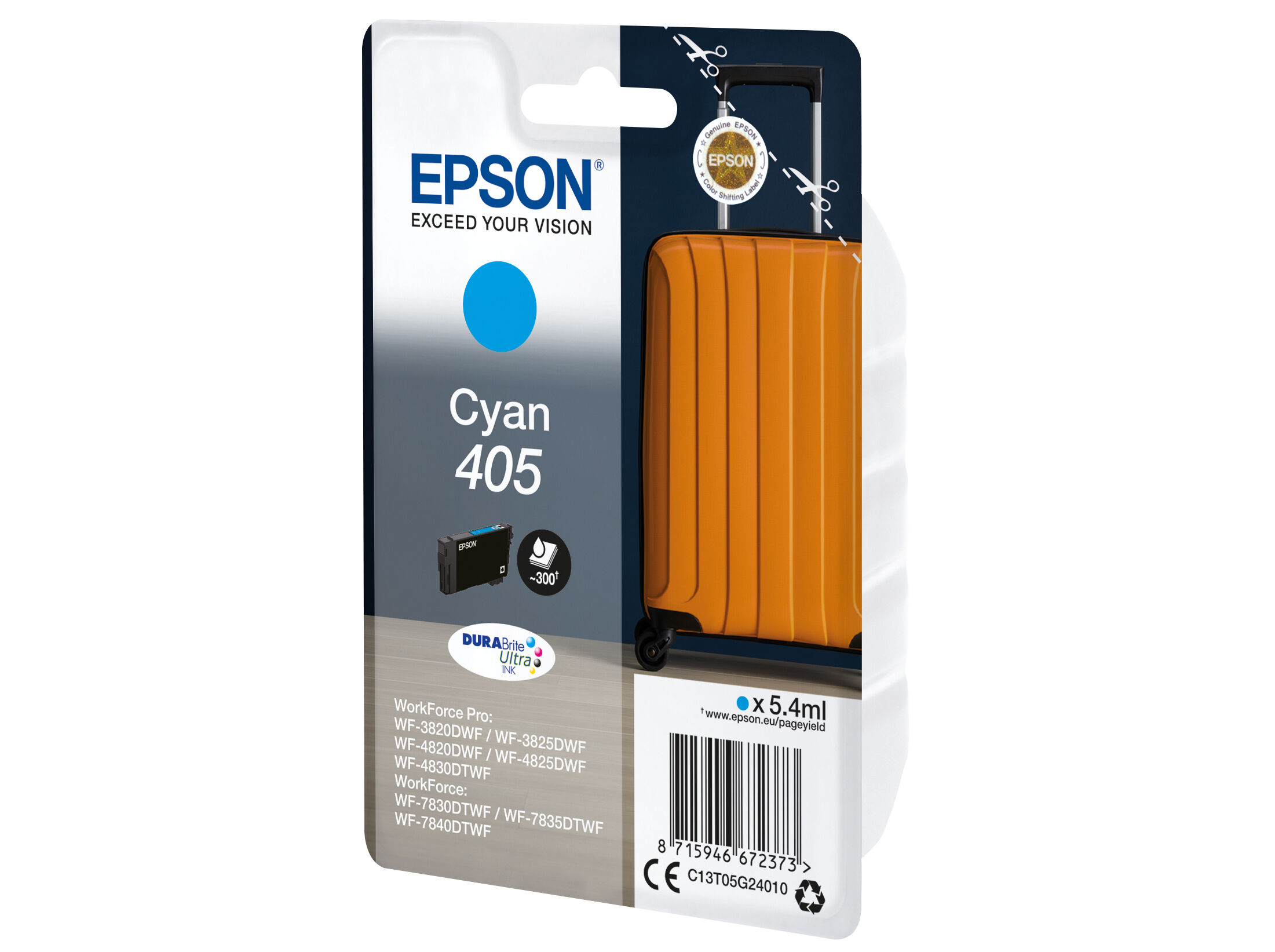 TINTEIRO ORIGINAL EPSON DURABRITE AZUL 405 image number 1