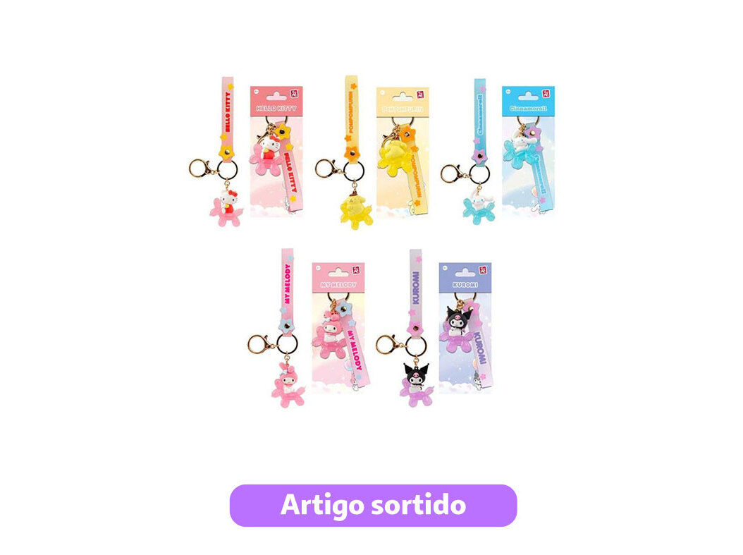 PORTA-CHAVES HELLO KITTY AND FRIENDS MODELOS SORTIDOS
