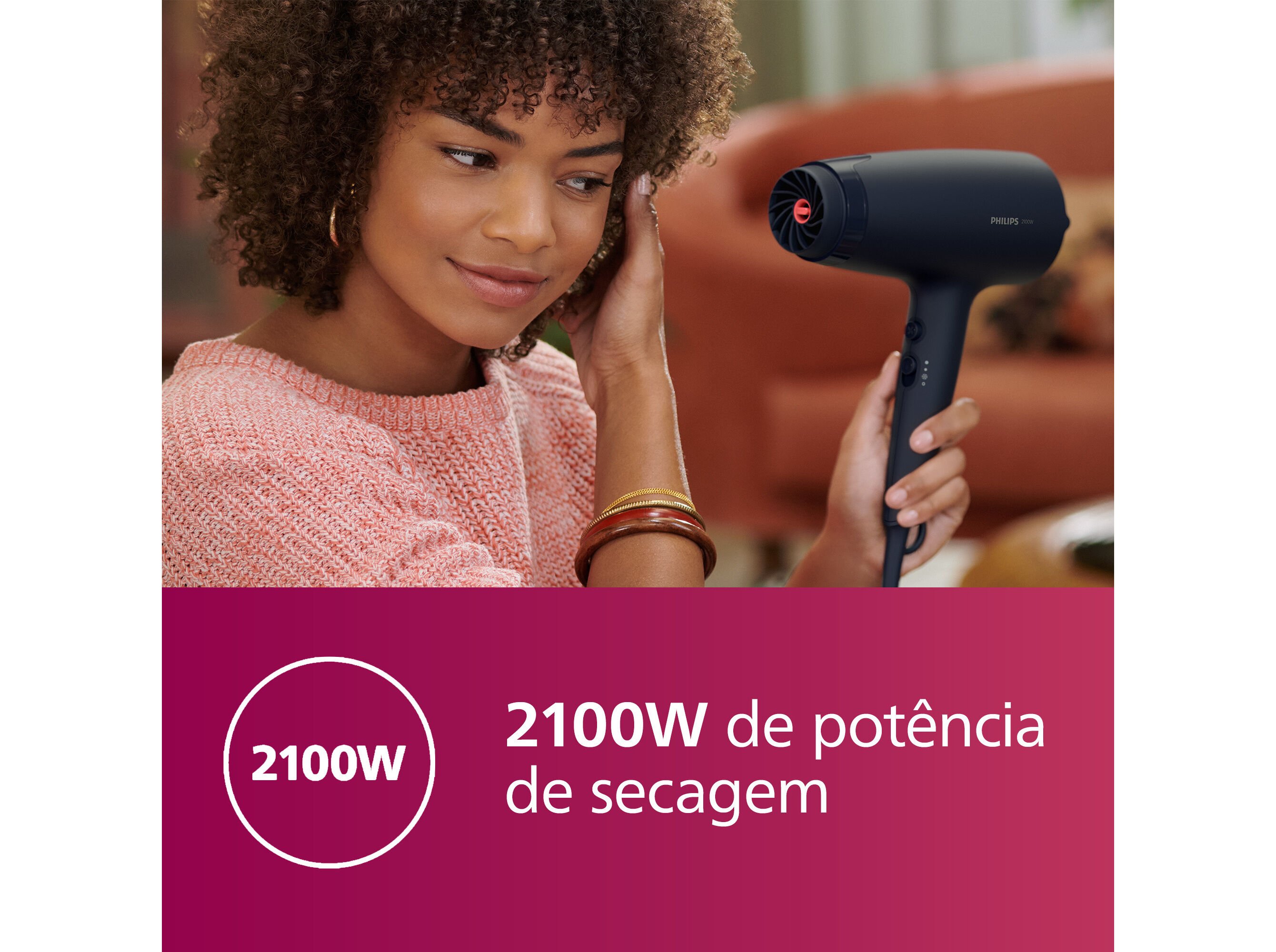 SECADOR DE CABELO PHILIPS BHD360/20 2200W image number 2
