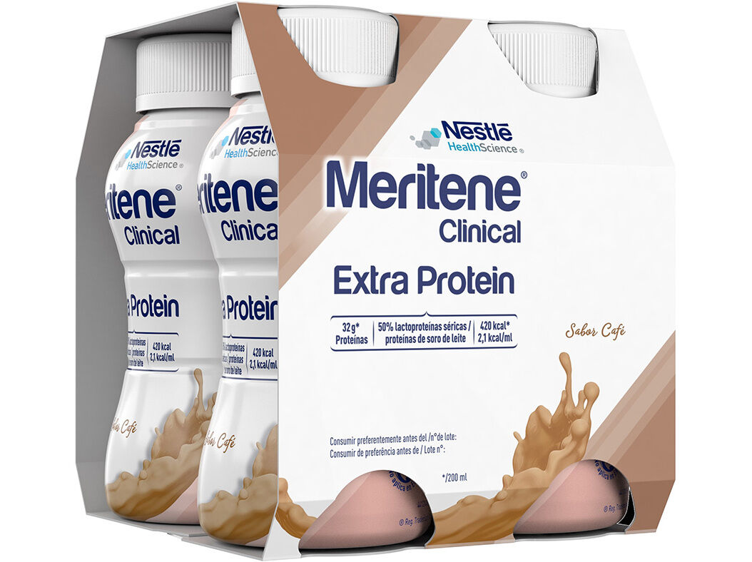 SUPLEMENTO MERITENE EXTRA PROTEIN CAFE 4X200ML