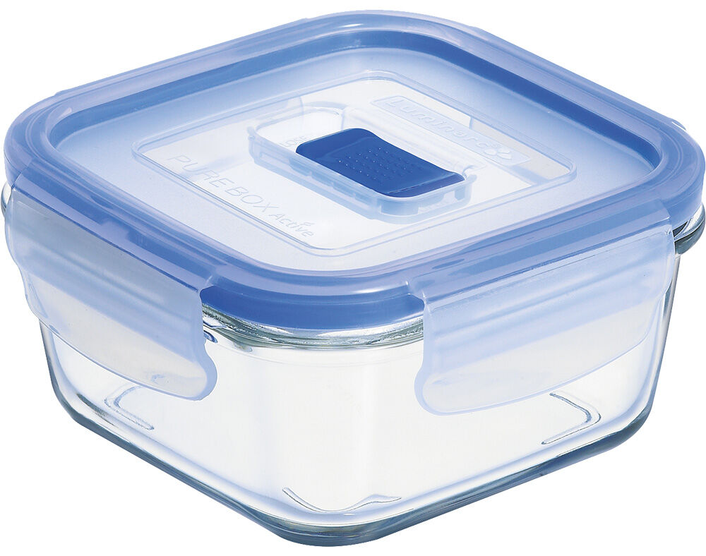 CAIXA QUADRADA HERM&Eacute;TICA PURE BOX ACTIVE LUMINARC 10X10CM