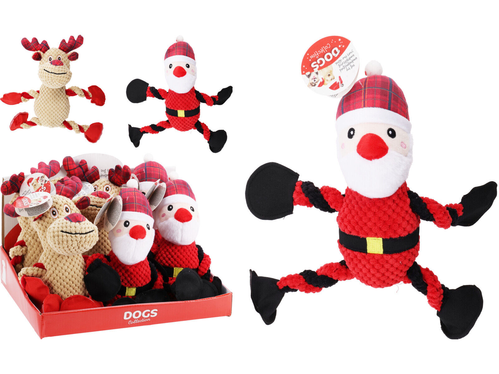 BRINQUEDO C&Atilde;O DOGS COLLECTION PELUCHE NATAL 30CM MODELOS SORTIDOS image number 1