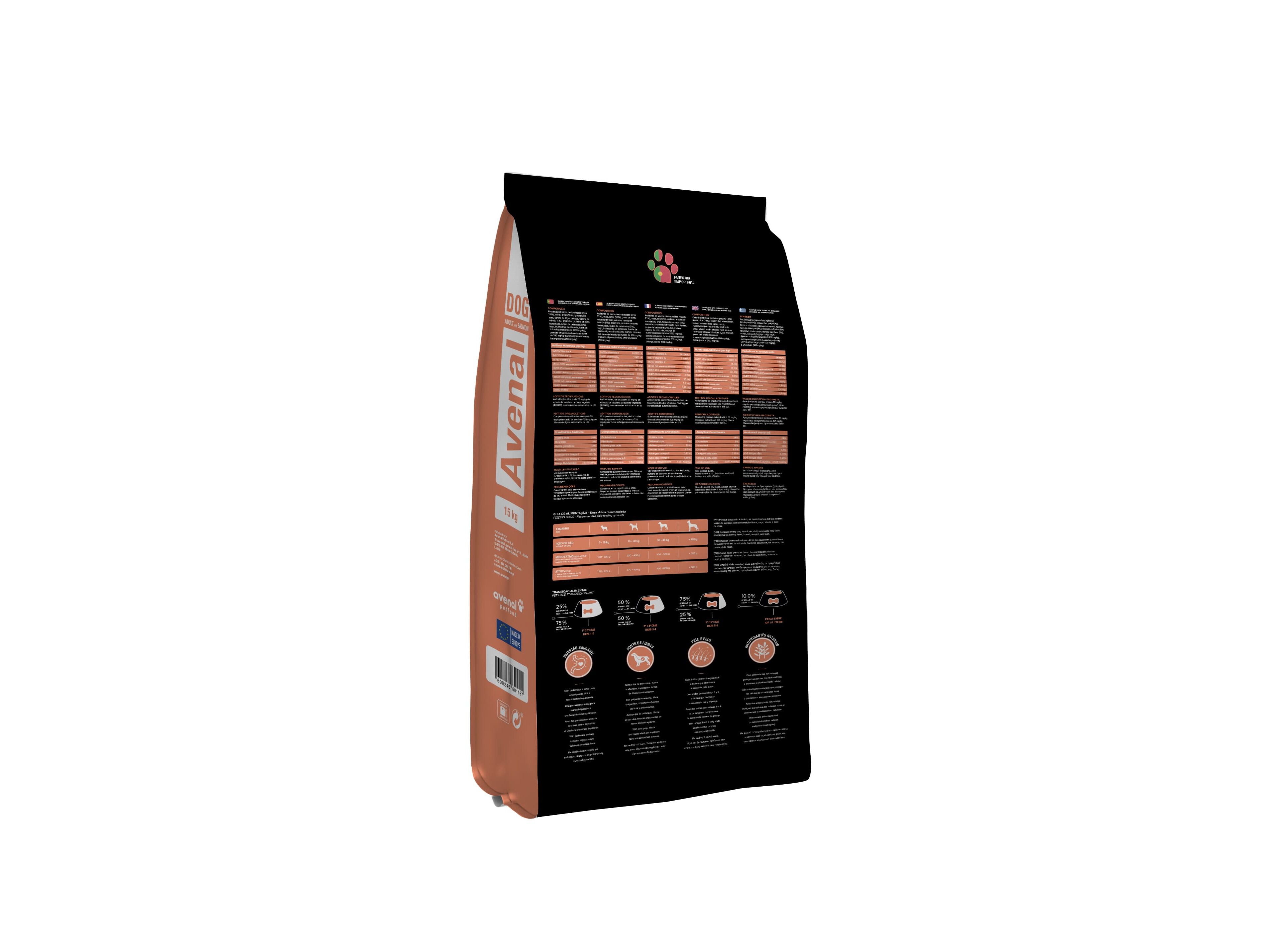 RA&Ccedil;&Atilde;O PARA C&Atilde;O ADULTO AVENAL SALM&Atilde;O E ARROZ 15KG image number 1
