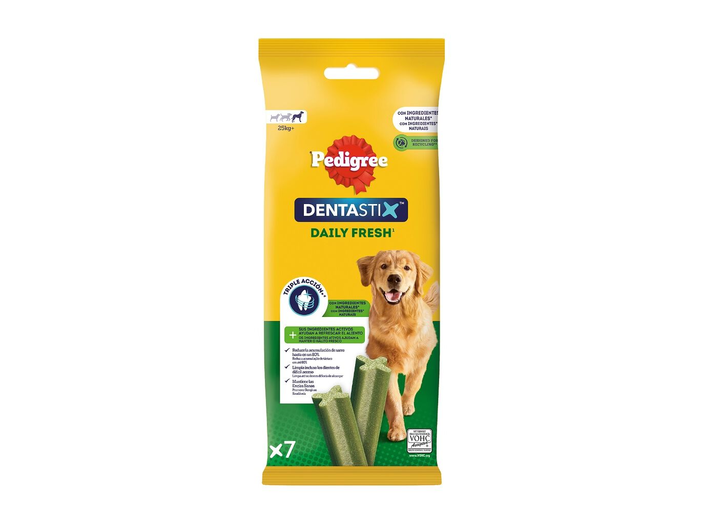 SNACKS PARA C&Atilde;O DENTASTIX PEDIGREE FRESH RA&Ccedil;A GRANDE 270G 7 UNIDADES image number 0