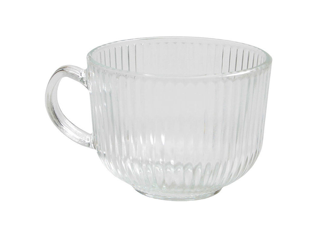 CANECA DE VIDRO ACTUEL RELEVO 40CL 13X10.4X8CM