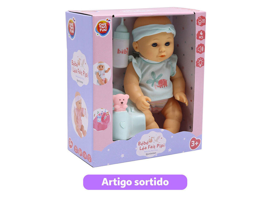 BONECO BEB&Eacute; ONE TWO FUN COM ACESS&Oacute;RIOS 30CM MODELOS SORTIDOS