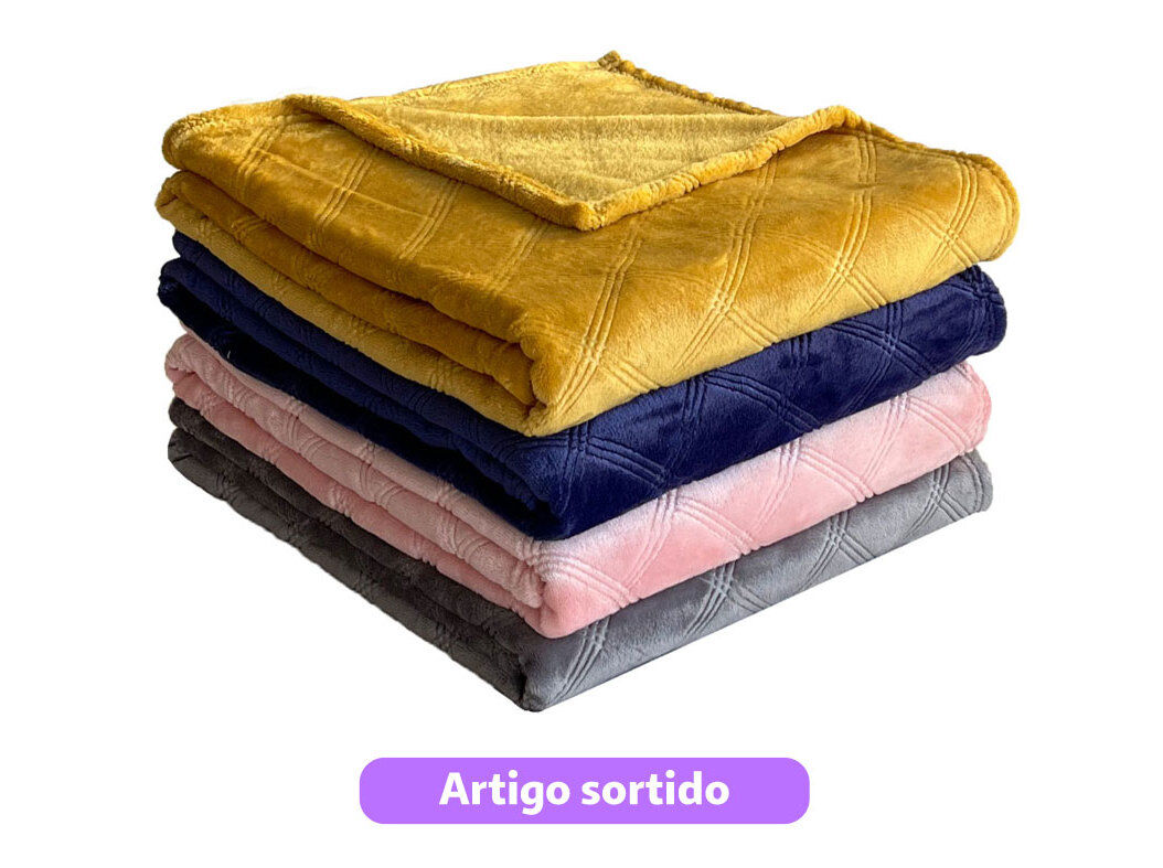 MANTA FLANELA ACTUEL 125X150CM CORES SORTIDAS