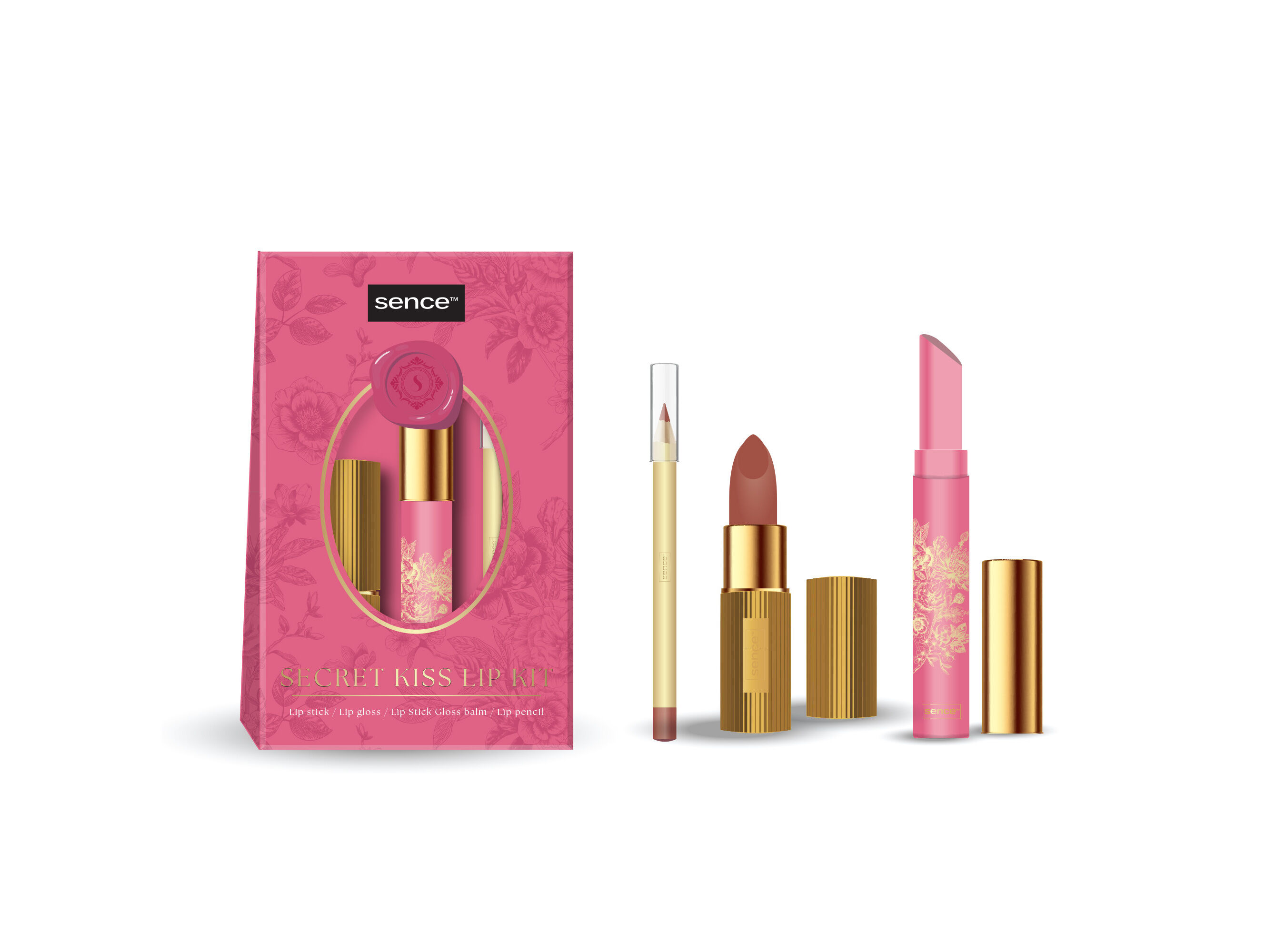 CONJUNTO SENCE BEAUTY LABIOS ROYAL ELEGANT