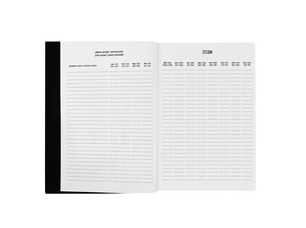 AGENDA DI&Aacute;RIA 2026 A5 MAKENOTES COSIDA ONE COLOUR BLACK image number 3