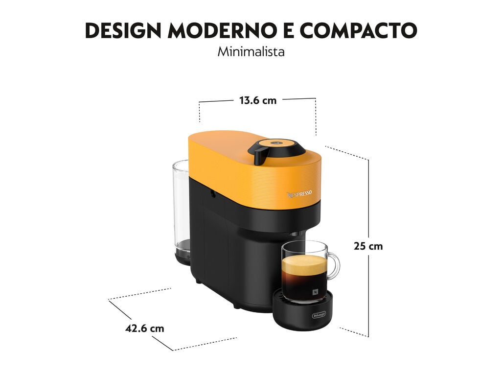 M&Aacute;QUINA DE CAF&Eacute; NESPRESSO DE'LONGHI VERTUO POP ENV90.Y AMARELA image number 4