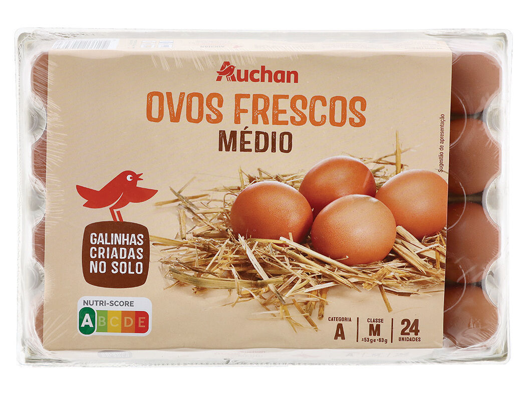 OVOS AUCHAN GALINHAS SOLO CLASSE M DUAS D&Uacute;ZIAS