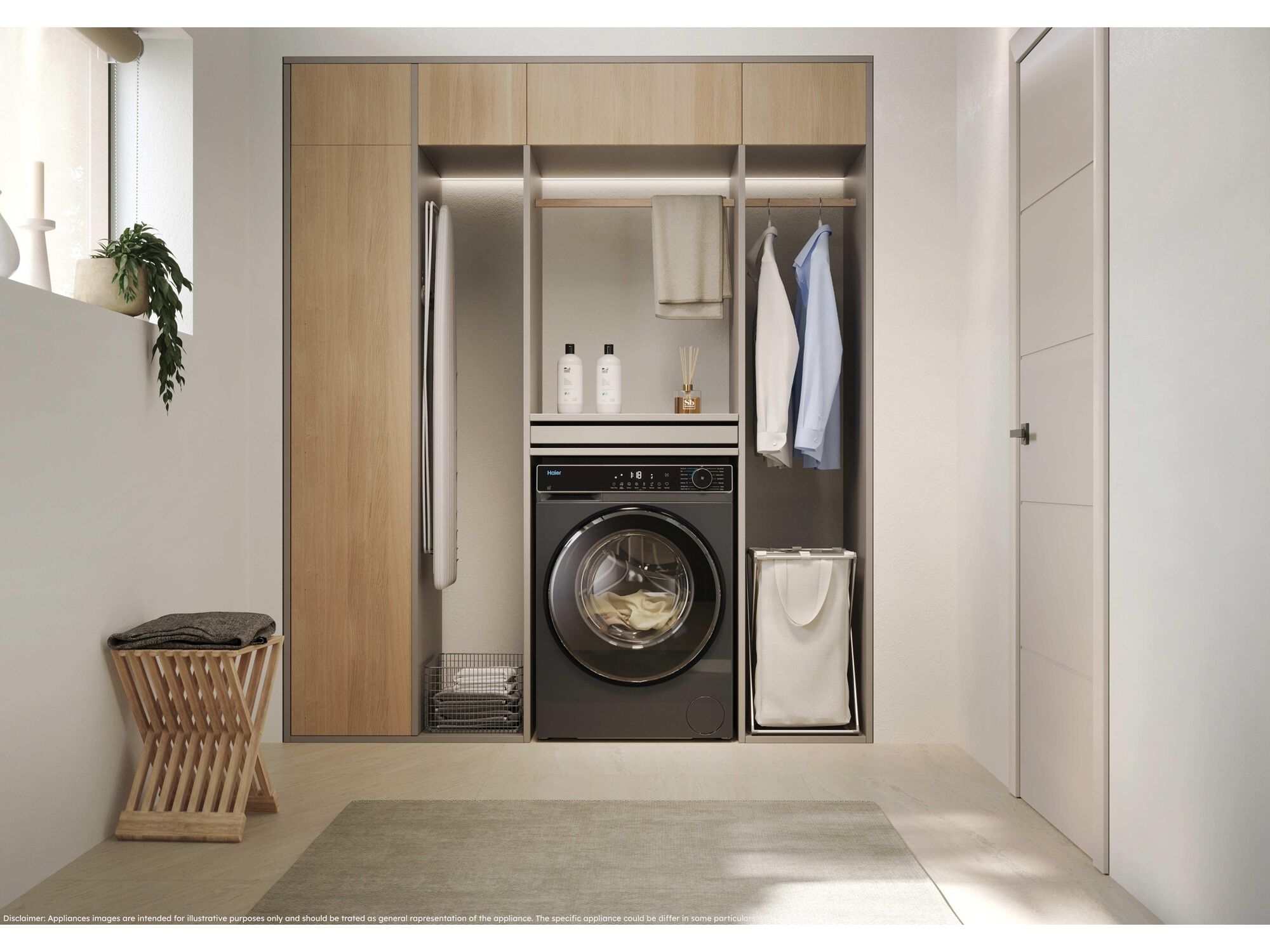 MAQUINA DE LAVAR ROUPA HAIER HW90-BP14357GTUS A 9KG CINZENTA 1400RPM image number 9