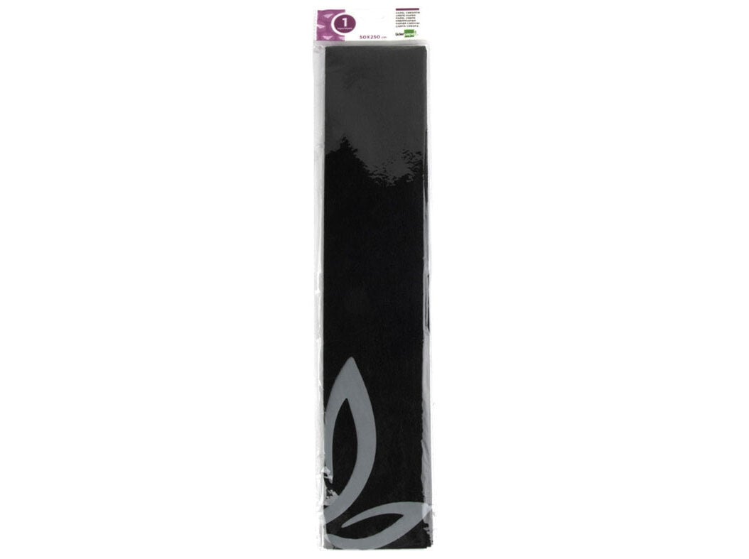 PAPEL CREPE LIDERPAPEL PRETO CLASSICO 50CMX2.5M image number 0