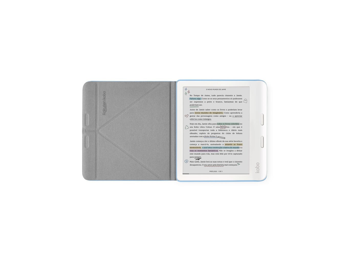 CAPA E-BOOK KOBO LIBRA SPCOVER 7" AZUL image number 1