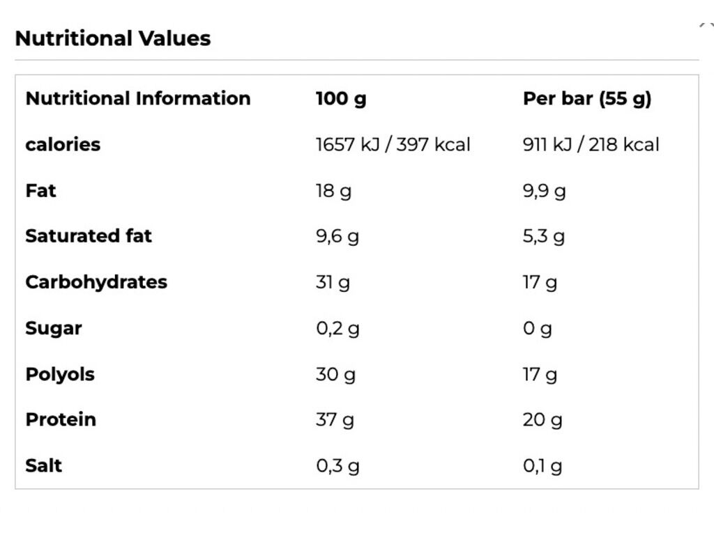 BARRA PROTEINA ENERVIT DARK CHOCO 55G image number 1