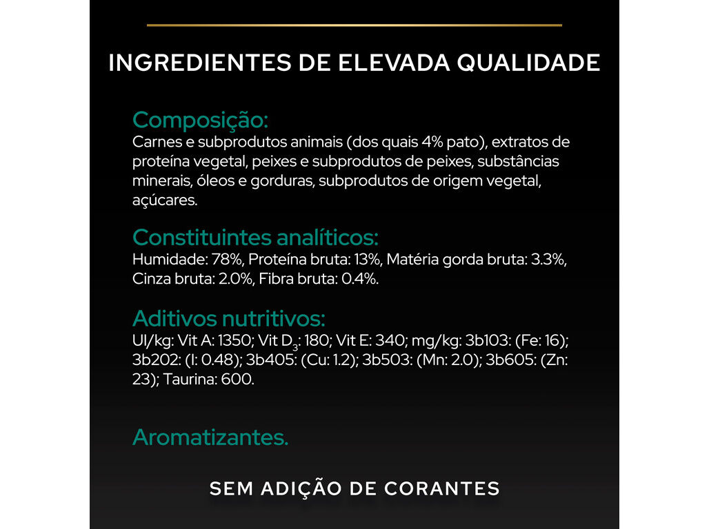 COMIDA H&Uacute;MIDA GATO PRO PLAN ESTERILIZADO PATO 85G image number 6
