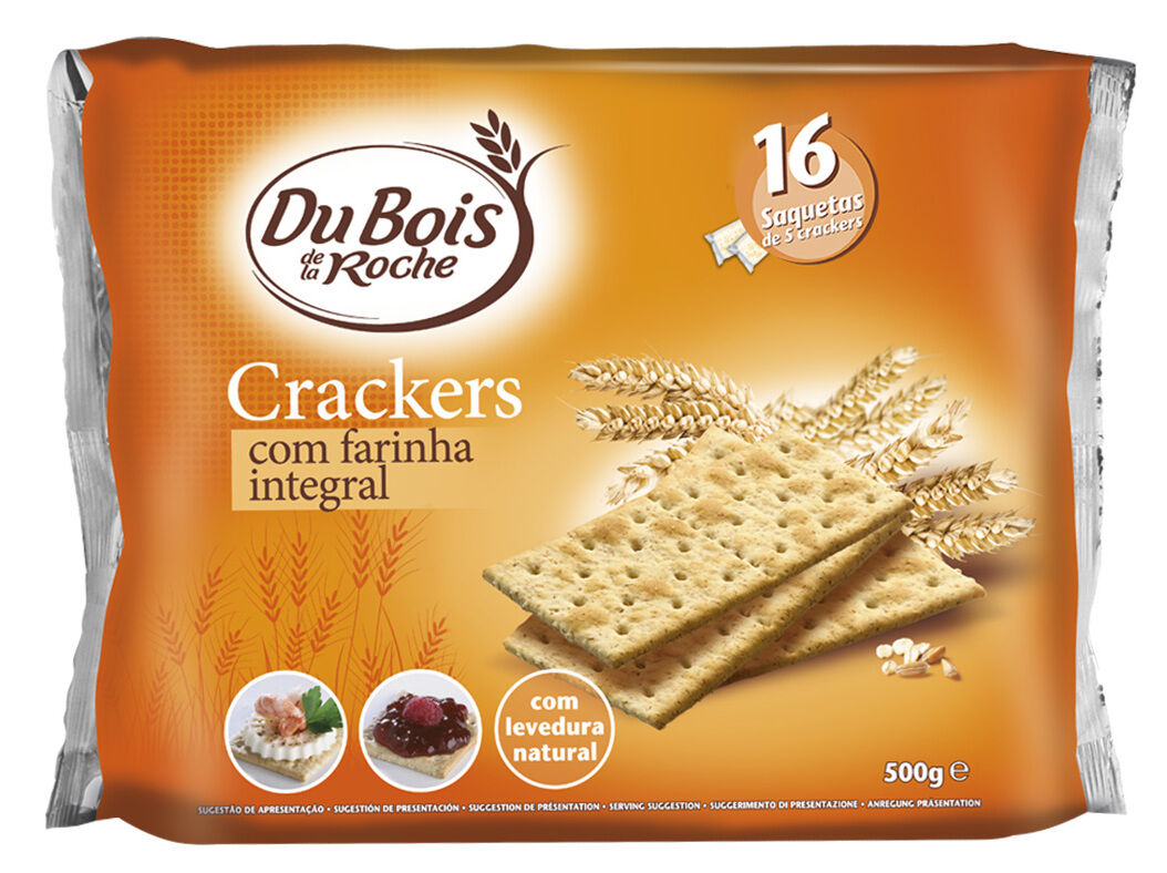 BOLACHA DU BOIS DE LA ROCHE CRACKERS COM FARINHA INTEGRAL 500G image number 0