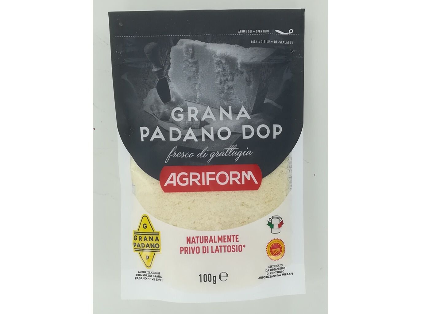 QUEIJO GRANA PADANO AGRIFORM DOP RALADO 100G image number 1