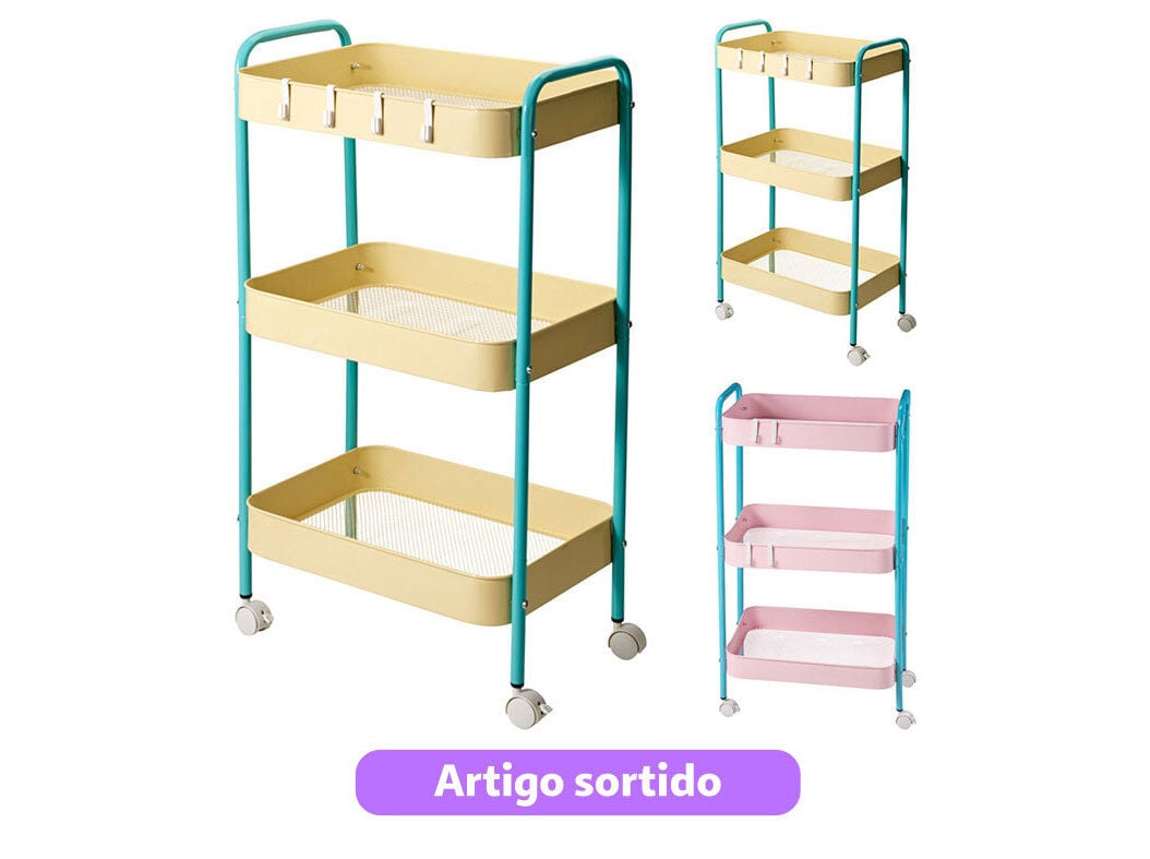 CARRINHO COZINHA 41X28X72CM CORES SORTIDAS