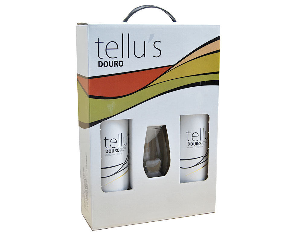 CONJUNTO VINHO TELLU'S COM COPO 2X0.75L