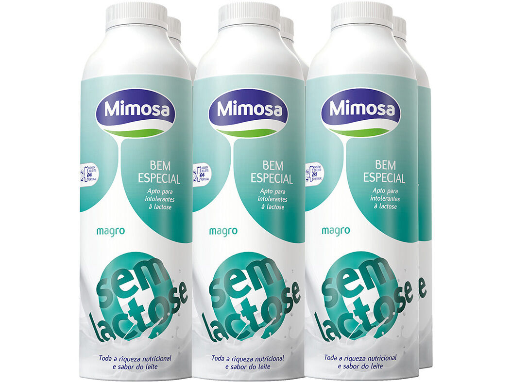 LEITE MIMOSA UHT MAGRO BEM ESPECIAL 0% LACTOSE 6X1L