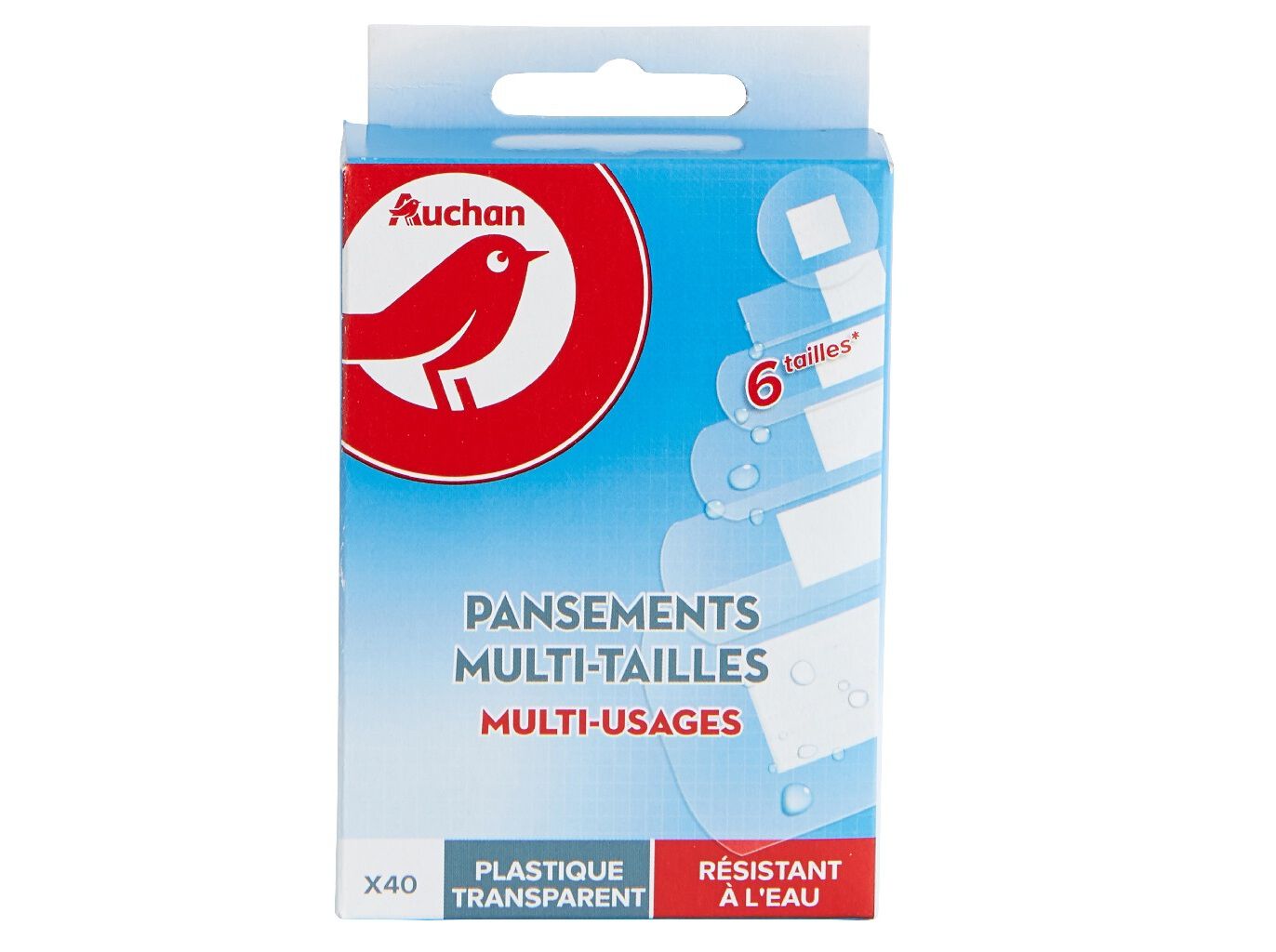 PENSOS AUCHAN MULTIUSOS TRANSPARENTES 40UN