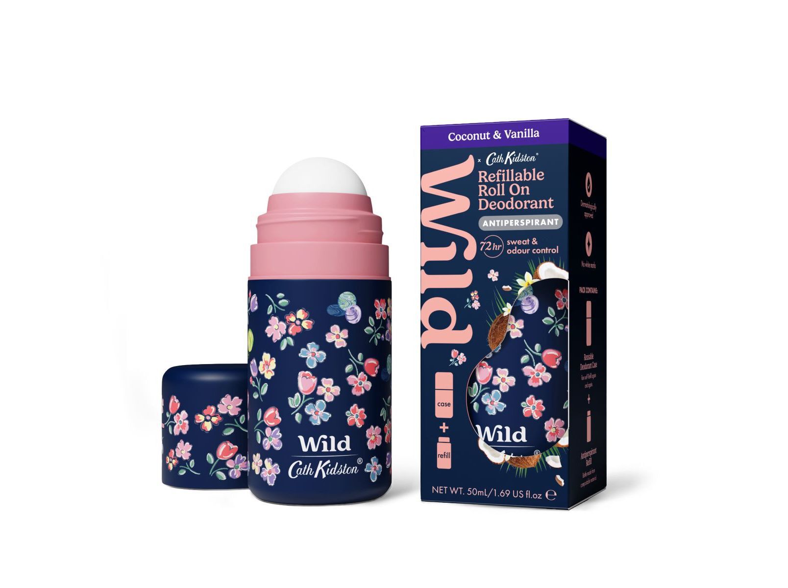 DESODORIZANTE ROLL-ON WILD FLORAL COCO BAUNILHA 50ML image number 0