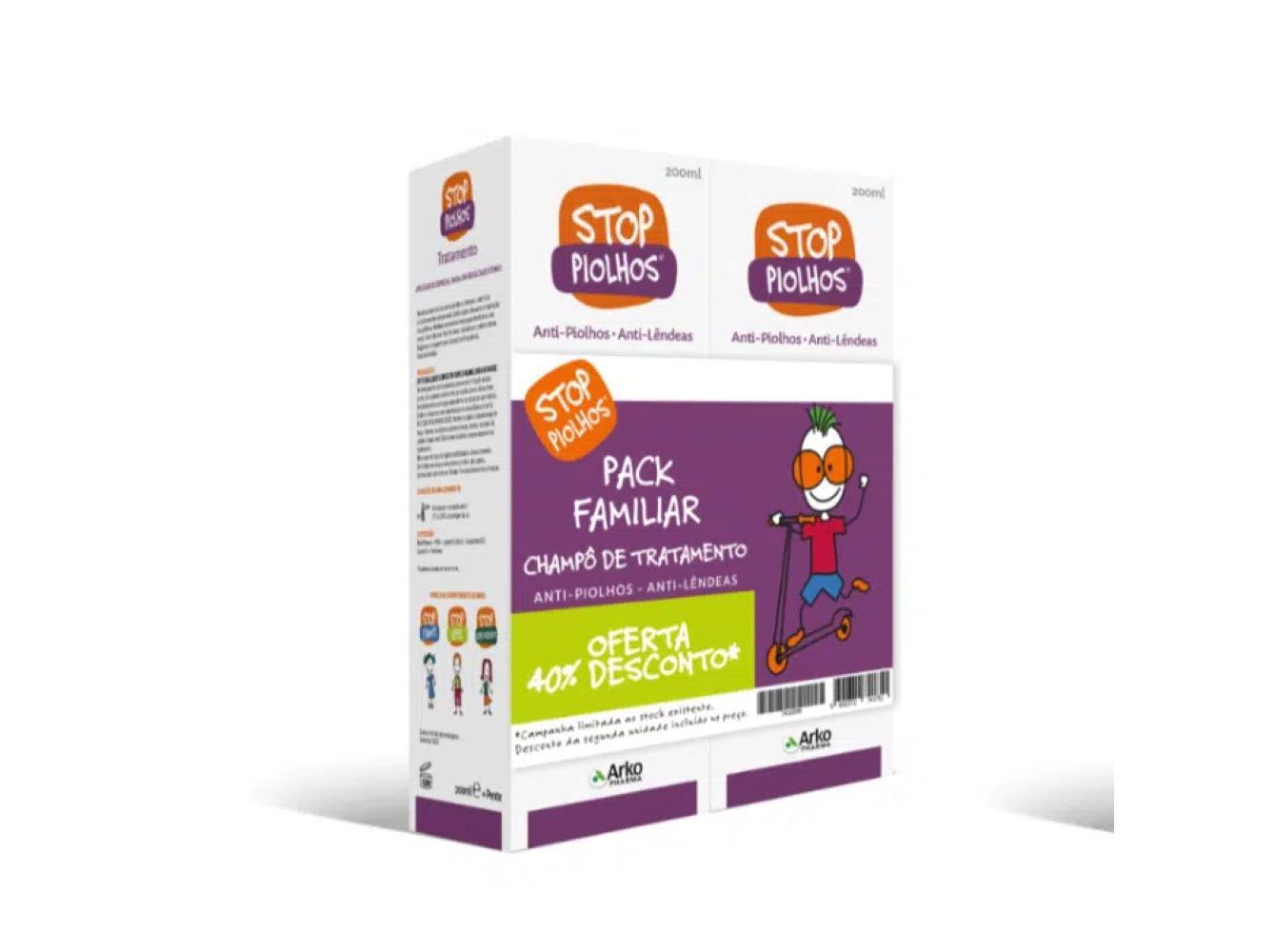 CHAMPO STOP PIOLHOS TRATAMENTO 2X200ML