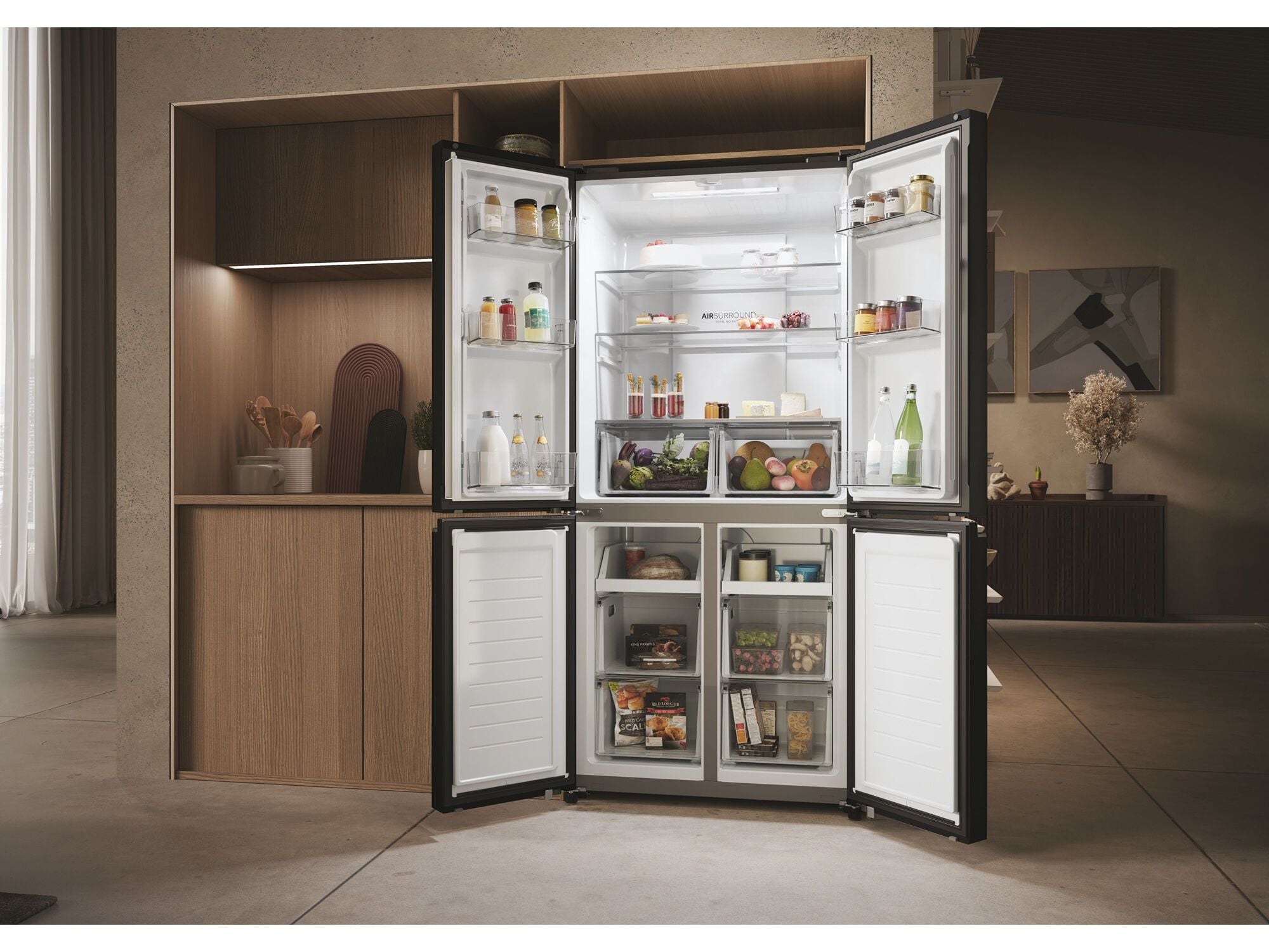 FRIGOR&Iacute;FICO AMERICANO HAIER HCR3818ENPT NO FROST E PRETO 467L image number 10