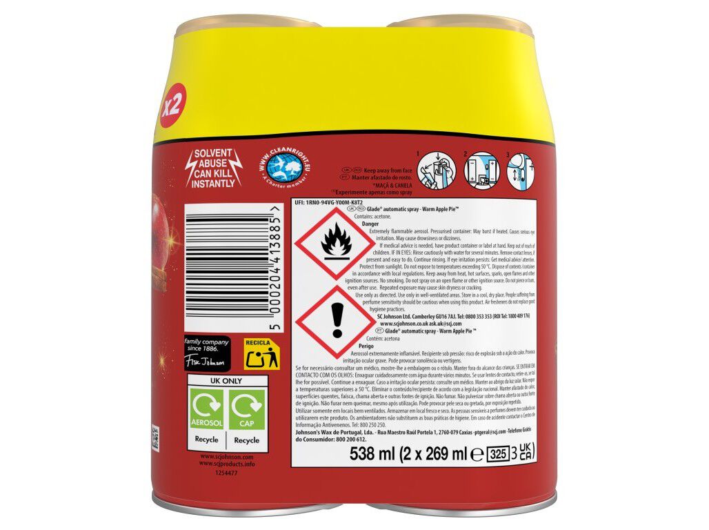 AMBIENTADOR PORT&Aacute;TIL GLADE 2APPLE+1BERRY REC 3UN image number 1