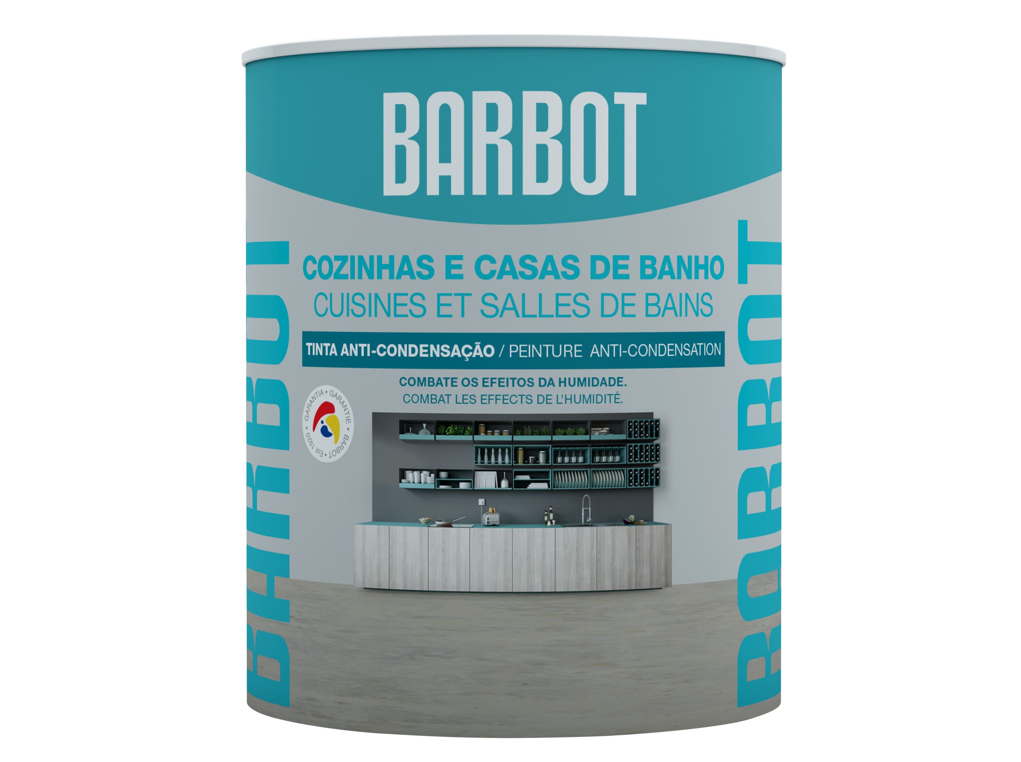 TINTA COZINHA E CASA DE BANHO BARBOT BRANCO 0.75L